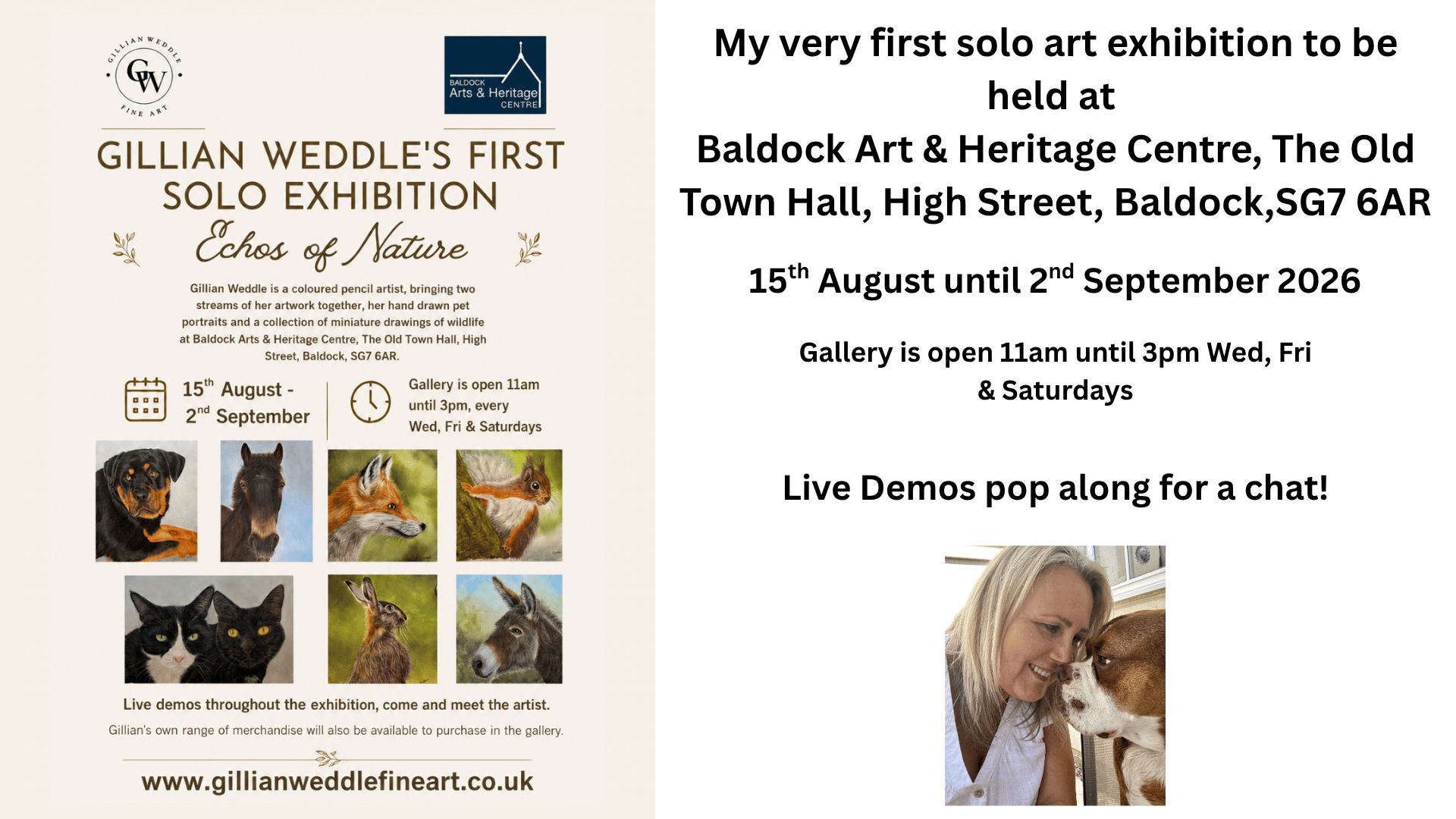 My very first solo art exhibition to be held at Baldock Art & Heritage Centre, The Old Town Hall, High Street, Baldock,SG7 6AR-2